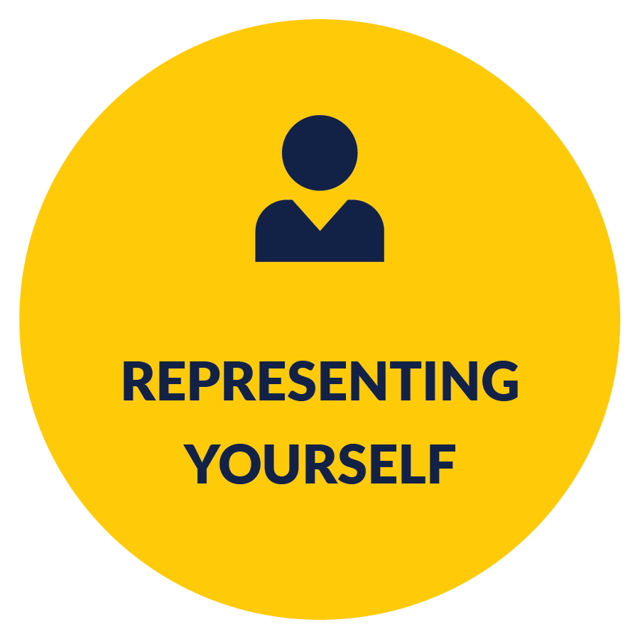 Representing yourself button